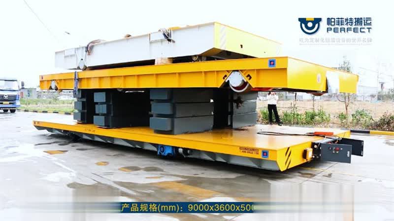 motorized die cart for tunnel construction 75t